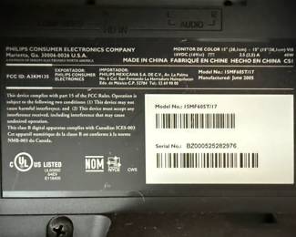 Philips Consumer Electronics Company - 15 in Color Monitor
