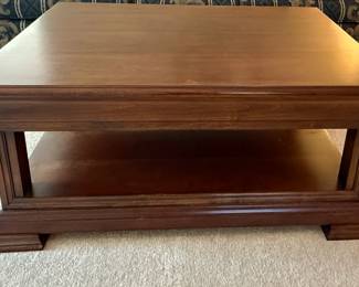 Wood Coffee Table with Drawers