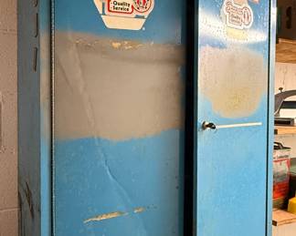 Vintage Blue Metal Cabinet