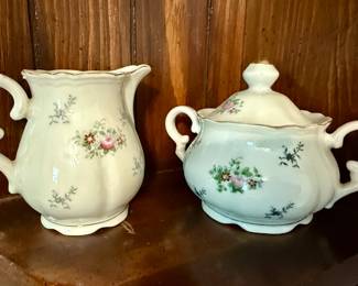 Floral Cream and Sugar - Royal Sealy