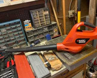 Black & Decker Blower; Assorted nail/screw supply storage units and more!