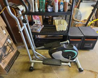 Cardio Stepper; Two Eden Pure Heaters; Plastic Shelving