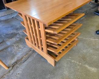 Oak Mission Style Magazine Rack