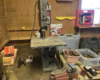 Band Saw; Vice; Loads of Small, Medium & Large Hand Tools