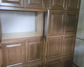 Two - 4 Door Tall Cabinetry