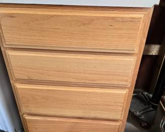 Kitchen 4-Drawer White Laminate Top Cabinet