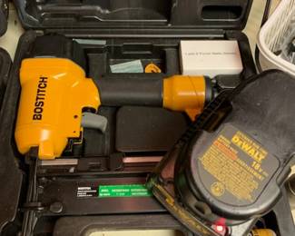 Bostitch Soldering Gun in Case; DeWalt 18v Battery
