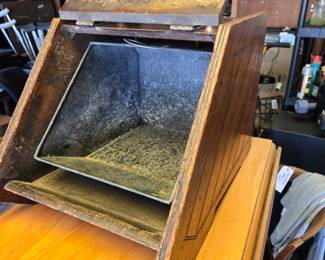 Antique Coal Storage with Metal Insert