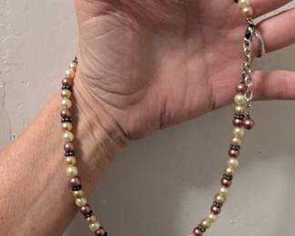 faux pearls - tri-color $20