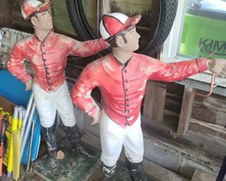 Lawn jockeys (1 has a broken hand)
