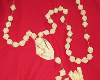 XL carved rosary from Italy