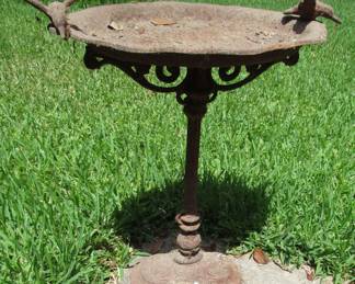 Cast iron bird bath