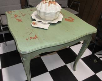 Distressed antique table