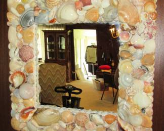 Vintage shell mirror