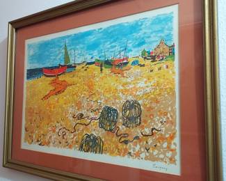 "Beach Scene", UK Artist Geoffrey Bargeny