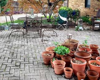 Patio Set, Planter Pots