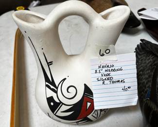 #60 Navajo 8.5" Wedding Vase Signed R. Thomas $40.00