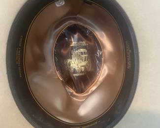 #176 Resiston tan stage coach felt hat size 7 7/8 as is smill stain $40.00