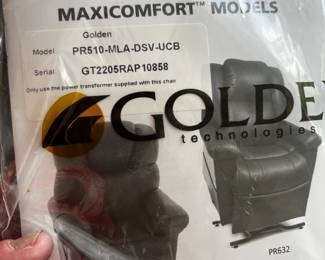#123 Brown Vinyl Lift Chair Golden Technologies $250.00