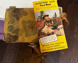 #87 Fred Bear Razor Head Arrow Bows (metal Tipped) in carrying Case (with original paperwork) $85.00