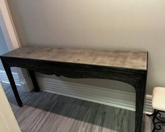 #97 Gray Distressed Sofa table - 66x16x32 $75.00
