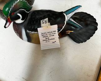 #53 Ducks unlimited Special Edition Drake Wood Duck Hand Painted 13" L $100.00