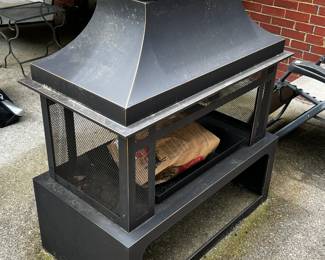 #80 Outdoor Fireplace on Stand - Aluminum - 39x21x47 $75.00