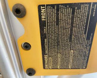 #198 DeWalt table saw DWE7480 on a rolling workbench DW7440RS $300.00