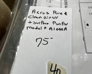 #40 Aerus Pure & Clean Airuv & Sruface Purifier Model & A1040A $75.00