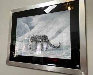 #115 Snow Leopard Print by Charles Frac'e Matted & Framed - 86/200 - 44x34 $125.00