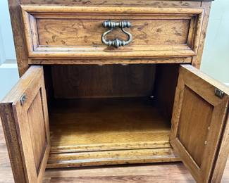 #179 RA Dvelero by Drexel Nightstand/Bedside Table - 26"Lx18Wx24T - as is finish - Heavy $74.00