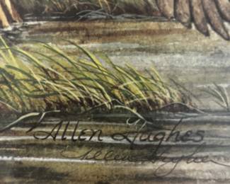 #111 "Early Arrivals" by Allen Hughes MD Bird Print Matted and Framed $30.00