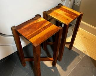 #44 Pair of Wood Plant Stands - 10sq x 20"T Sold by the pair $20.00