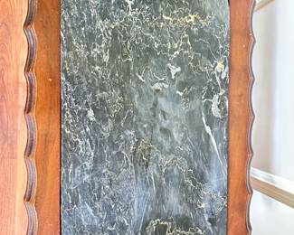 #171 Antique Marble (monolith Nero Roc Marble Side Table (as is marble) 24Lx16Wx20H $38.00