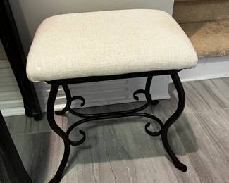 #98 Metal w/Fabric Covered Stool - 18x12x17 $20.00