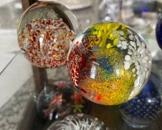 Glass paperweights - Prices from $5 to $20