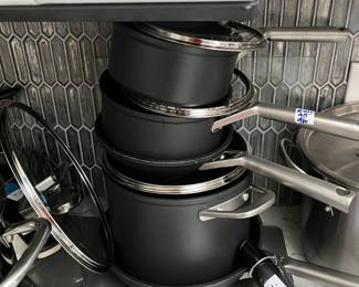 #93 9 piece Ninja Food Neverstick Cookware $45.00