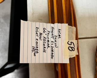 #58 MCM Damon Howatt Eldorado Palomar 66" Recurve Bow Right Handed $125.00