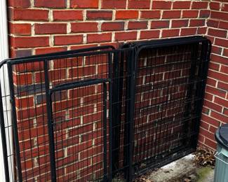 #83 Black Aluminum Termporary Dog Pen (comes apart) - 8 panels - 31x40 (one panel is a gate) $60.00