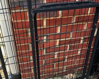 #83 Black Aluminum Termporary Dog Pen (comes apart) - 8 panels - 31x40 (one panel is a gate) $60.00