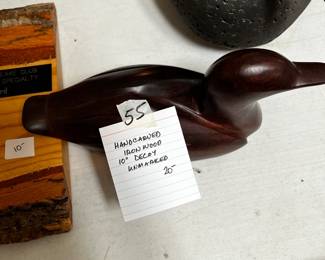 #55 Handcarved Iron Wood 10" Decoy Unmarked $20.00