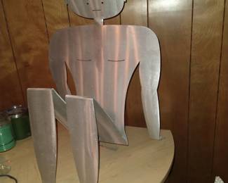 #210 Metal Man Sculpture - 2.3x14.5x16 $30.00