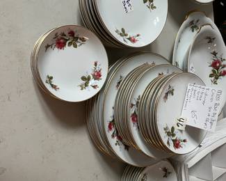 #46 Moss Rose by Japan China Set of 56 pcs. - Set of 8's $65.00