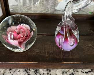 Glass paperweights - $20 each