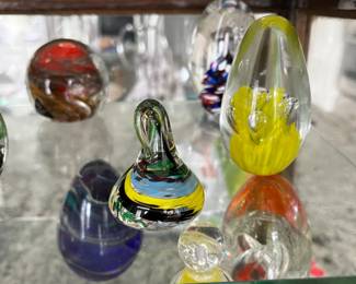 Glass paperweights - Prices from $5 to $20