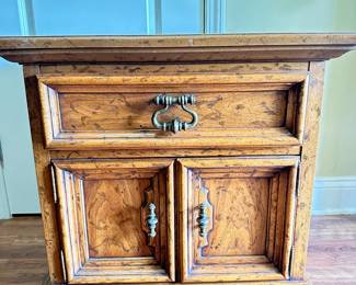 #179 RA Dvelero by Drexel Nightstand/Bedside Table - 26"Lx18Wx24T - as is finish - Heavy $74.00
