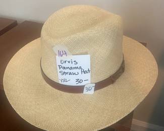 #175 Orvis Panama straw hat XXL $30.00