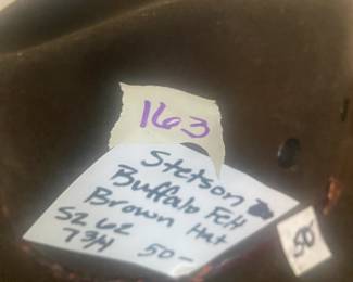 #174 Stetson Buffalo felt brown hat size 7 3/4 $50.00