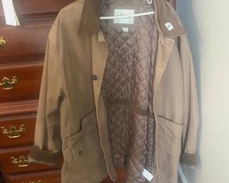 #178 Orvis tan duck hunting jacket size XXL Reg $40.00