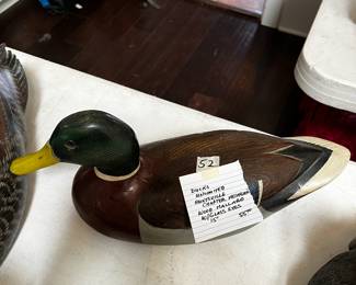 #52 Ducks Unlimited Huntsville Chapter Medallion Wood Mallard w/Glass Eyes - 15" $55.00